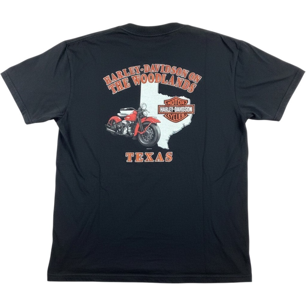 Harley-Davidson The Woodlands Texas Graphic T-Shirt Medium Black Ride Hard‎ Tee